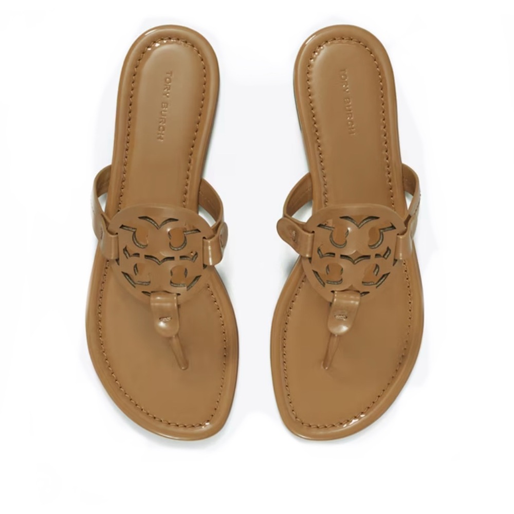 Tory Burch Miller Patent Sandal Nude Size 7